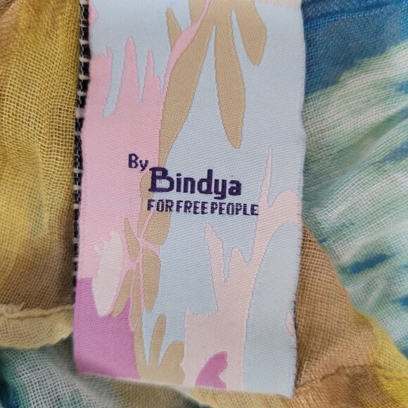 Free People By Bindya Multicolor Lightweight Gauzy Open Duster Cardigan One Size - Picture 3 of 12